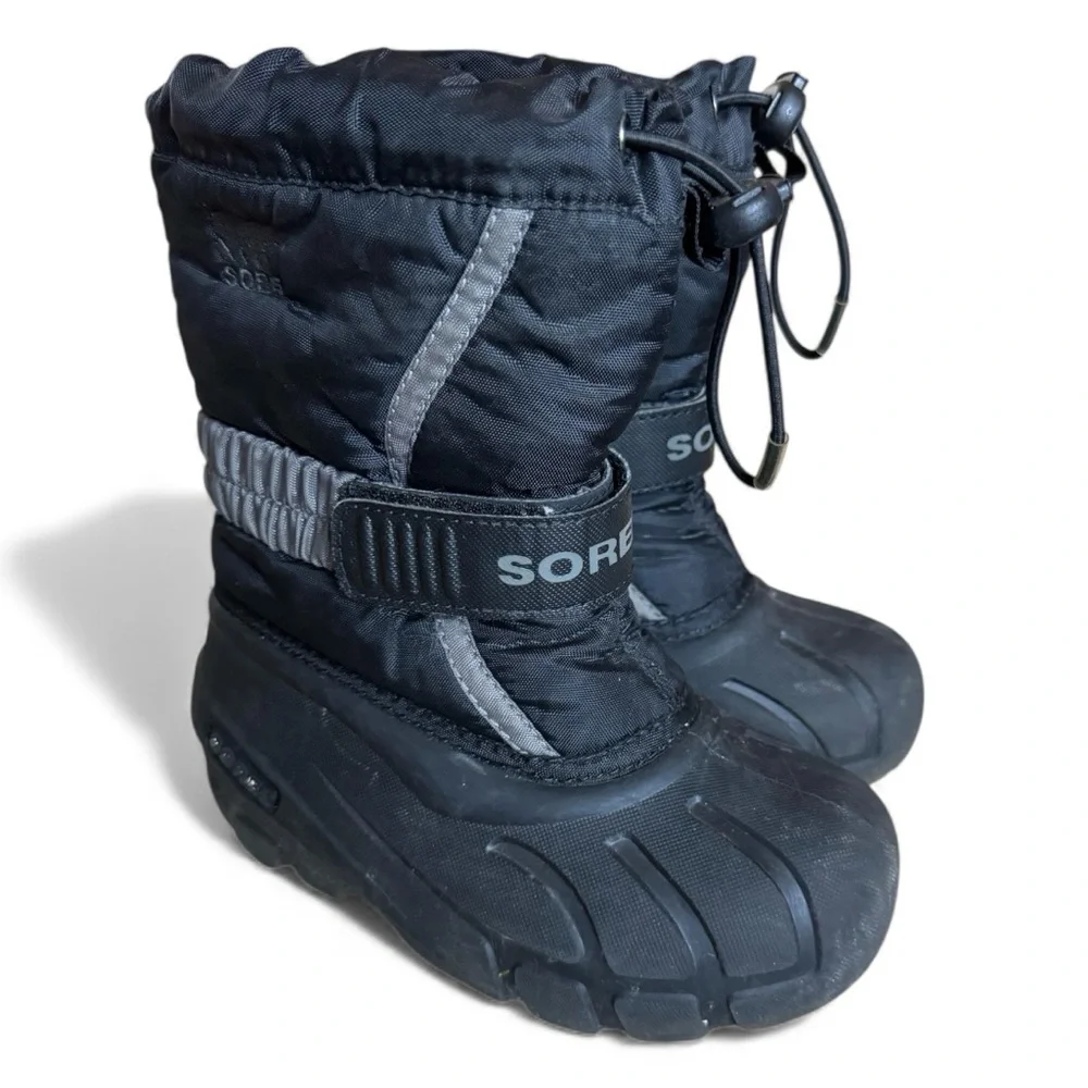 Sorel Kids Waterproof Snow Boots Insulated Warm Winter Outdoor Shoes Black 11